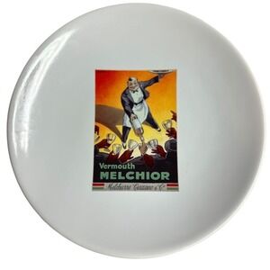 Vintage‎ Pottery Barn Cocktail Vermouth Melchior Design SOM 8" Horsdoeuvre Plate